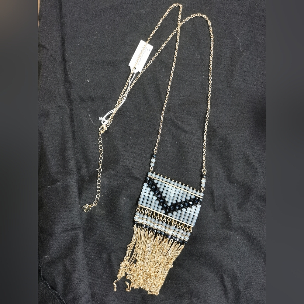 Park Lane Elegant Beaded Necklace with Fringe